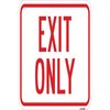 Signmission Exit Only, Heavy-Gauge Aluminum Rust Proof Parking Sign, 18" L, 12" H, A-1218-25203 A-1218-25203